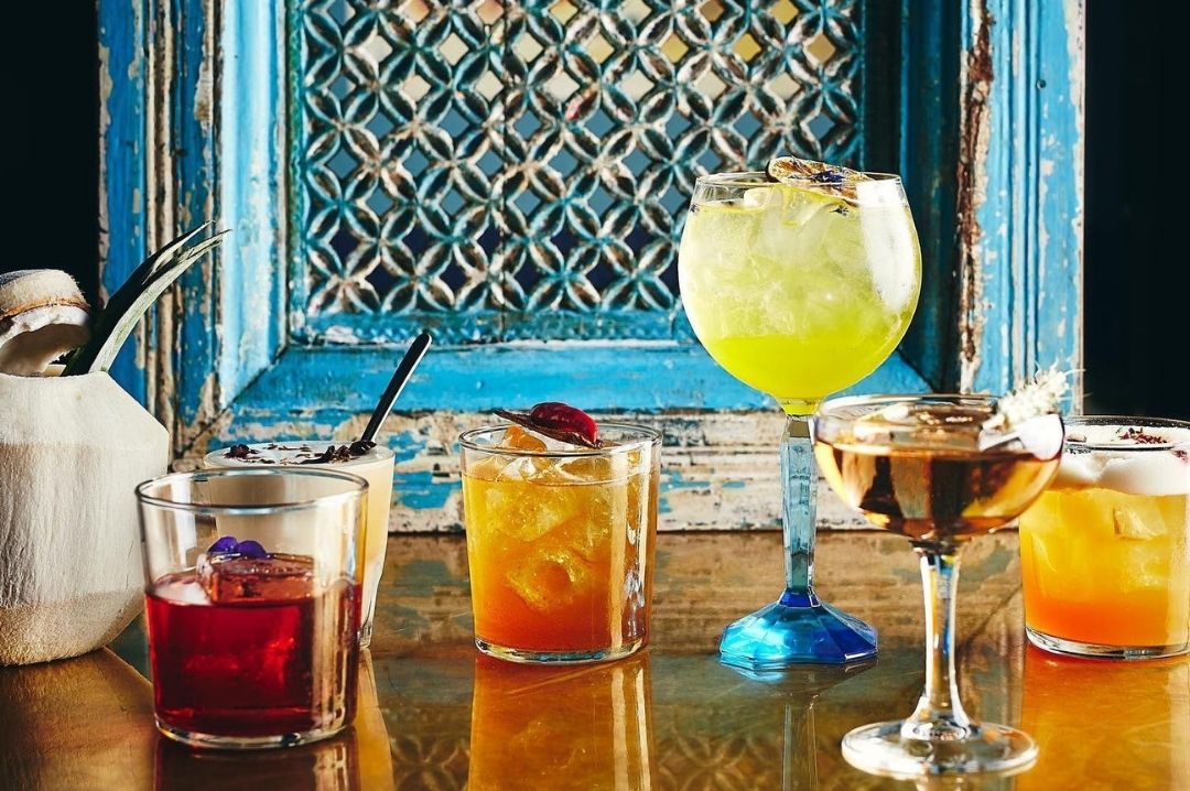 Colorful Indian styled cocktails baranaan_indiancocktails_hiddenbar_paris